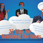 27 Tips for Banishing the Blues postcard
